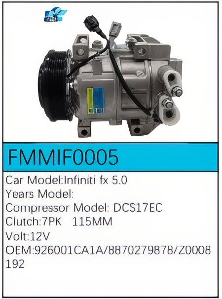 PartzBiz CE: -Compressor for Infiniti - FMMIF0005 PartzBiz CE: -Compressor for Infiniti - FMMIF0005