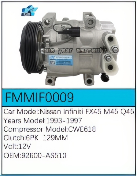 PartzBiz CE: -สำหรับคอมเพรสเซอร์ Infiniti - FMMIF0009 PartzBiz CE: -สำหรับคอมเพรสเซอร์ Infiniti - FMMIF0009