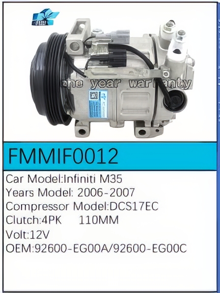PartzBiz CE: -สำหรับคอมเพรสเซอร์ Infiniti - FMMIF0012 PartzBiz CE: -สำหรับคอมเพรสเซอร์ Infiniti - FMMIF0012