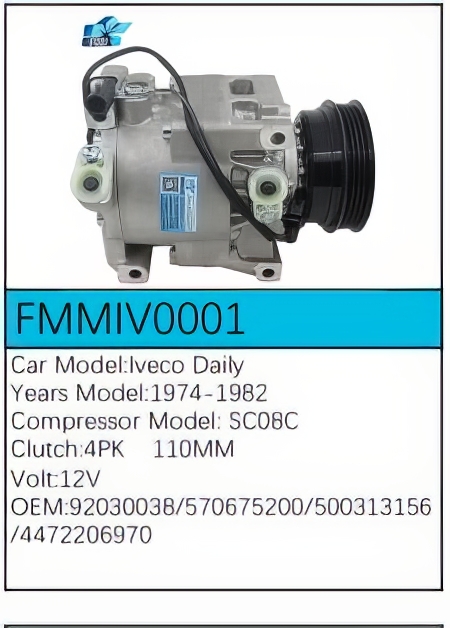 PartzBiz CE: -Compressor for Iveco - FMMIV0001 PartzBiz CE: -Compressor for Iveco - FMMIV0001