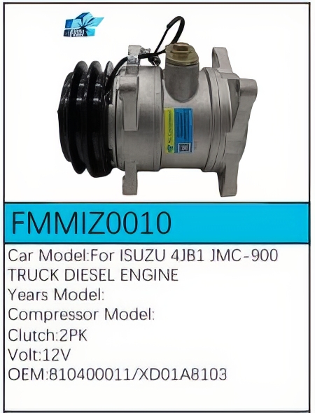 PartzBiz CE: -Compressor for Isuzu - FMMIZ0010 PartzBiz CE: -Compressor for Isuzu - FMMIZ0010