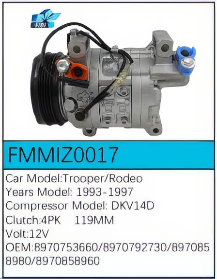 PartzBiz CE: -สำหรับคอมเพรสเซอร์ Isuzu - FMMIZ0017 PartzBiz CE: -สำหรับคอมเพรสเซอร์ Isuzu - FMMIZ0017