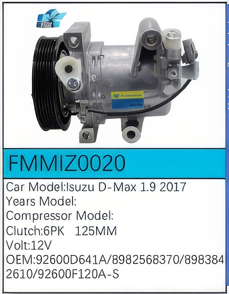 PartzBiz CE: -สำหรับคอมเพรสเซอร์ Isuzu - FMMIZ0020 PartzBiz CE: -สำหรับคอมเพรสเซอร์ Isuzu - FMMIZ0020
