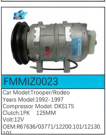 PartzBiz CE: -Compressor for Isuzu - FMMIZ0023 PartzBiz CE: -Compressor for Isuzu - FMMIZ0023