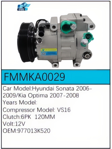 PartzBiz CE: -Compressor for Kia - FMMKA0029 PartzBiz CE: -Compressor for Kia - FMMKA0029