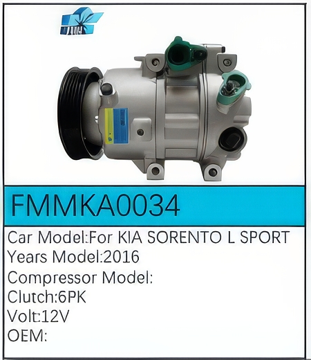 PartzBiz CE: -Compressor for Kia - FMMKA0034 PartzBiz CE: -Compressor for Kia - FMMKA0034