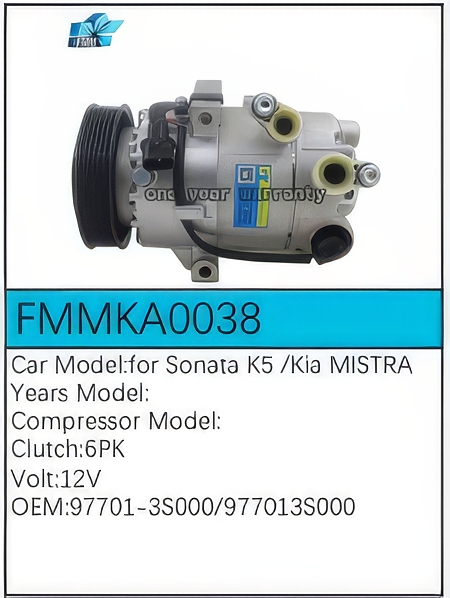 PartzBiz CE: -Compressor for Kia - FMMKA0038 PartzBiz CE: -Compressor for Kia - FMMKA0038