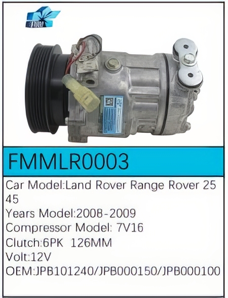 PartzBiz CE: -Compressor for Land Rover - FMMLR0003 PartzBiz CE: -Compressor for Land Rover - FMMLR0003