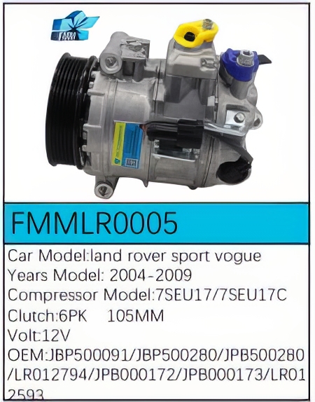 PartzBiz CE: -สำหรับคอมเพรสเซอร์ Land Rover - FMMLR0005 PartzBiz CE: -สำหรับคอมเพรสเซอร์ Land Rover - FMMLR0005