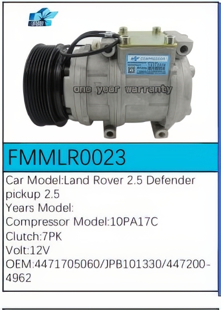 PartzBiz CE: -Compressor for Land Rover - FMMLR0023 PartzBiz CE: -Compressor for Land Rover - FMMLR0023