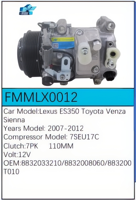 PartzBiz CE: -สำหรับคอมเพรสเซอร์ Lexus - FMMLX0012 PartzBiz CE: -สำหรับคอมเพรสเซอร์ Lexus - FMMLX0012