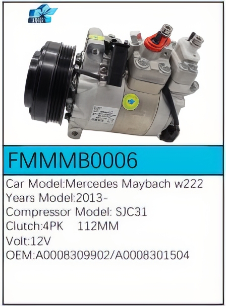 PartzBiz CE: -Compressor for Mercedes-Benz - FMMMB0006 PartzBiz CE: -Compressor for Mercedes-Benz - FMMMB0006