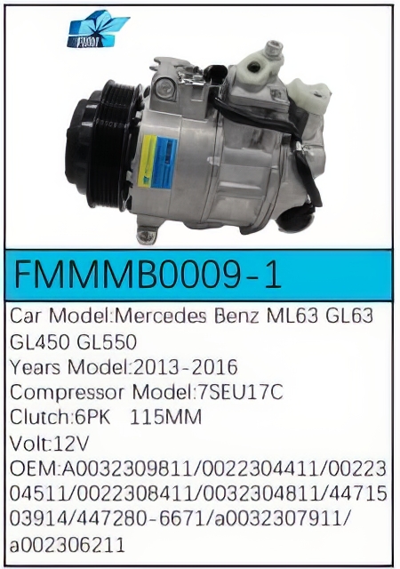PartzBiz CE: -Compressor for Mercedes-Benz - FMMMB0009-1 PartzBiz CE: -Compressor for Mercedes-Benz - FMMMB0009-1