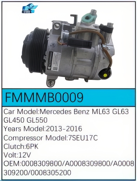 PartzBiz CE: -Compressor for Mercedes-Benz - FMMMB0009 PartzBiz CE: -Compressor for Mercedes-Benz - FMMMB0009