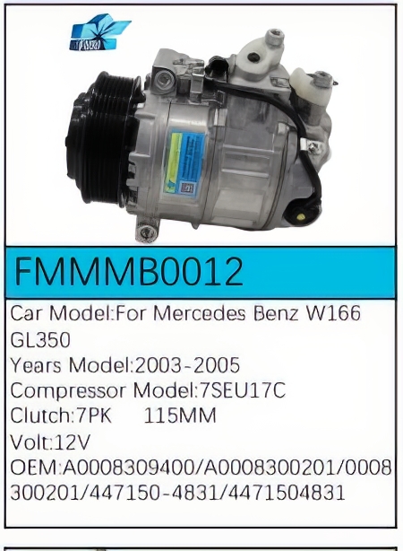 PartzBiz CE: -Compressor for Mercedes-Benz - FMMMB0012 PartzBiz CE: -Compressor for Mercedes-Benz - FMMMB0012