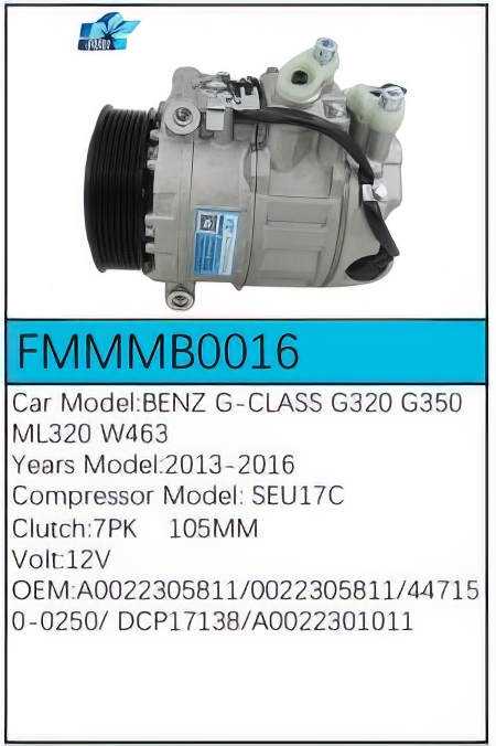 PartzBiz CE: -Compressor for Mercedes-Benz - FMMMB0016 PartzBiz CE: -Compressor for Mercedes-Benz - FMMMB0016