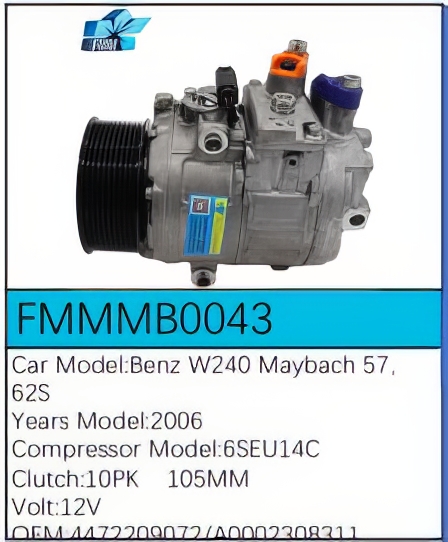 PartzBiz CE: -Compressor for Mercedes-Benz - FMMMB0043 PartzBiz CE: -Compressor for Mercedes-Benz - FMMMB0043