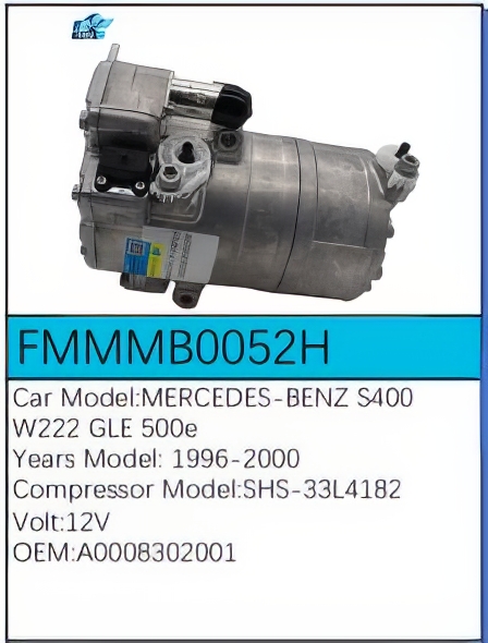 PartzBiz CE: -Compressor for Mercedes-Benz - FMMMB0052H PartzBiz CE: -Compressor for Mercedes-Benz - FMMMB0052H