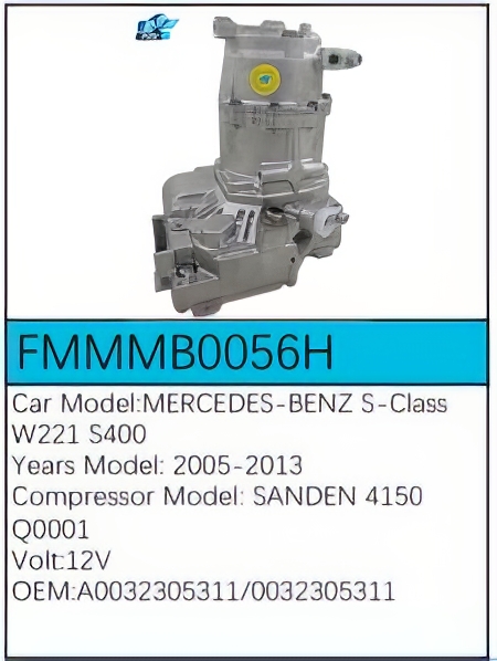 PartzBiz CE: -Compressor for Mercedes-Benz - FMMMB0056H PartzBiz CE: -Compressor for Mercedes-Benz - FMMMB0056H