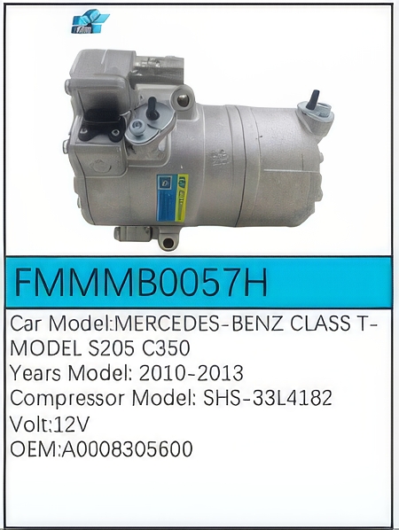 PartzBiz CE: -Compressor for Mercedes-Benz - FMMMB0057H PartzBiz CE: -Compressor for Mercedes-Benz - FMMMB0057H
