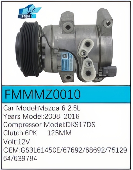 PartzBiz CE: -Compressor for Mazda - FMMMZ0010 PartzBiz CE: -Compressor for Mazda - FMMMZ0010