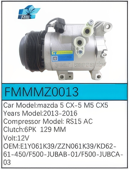 PartzBiz CE: -Compressor for Mazda - FMMMZ0013 PartzBiz CE: -Compressor for Mazda - FMMMZ0013