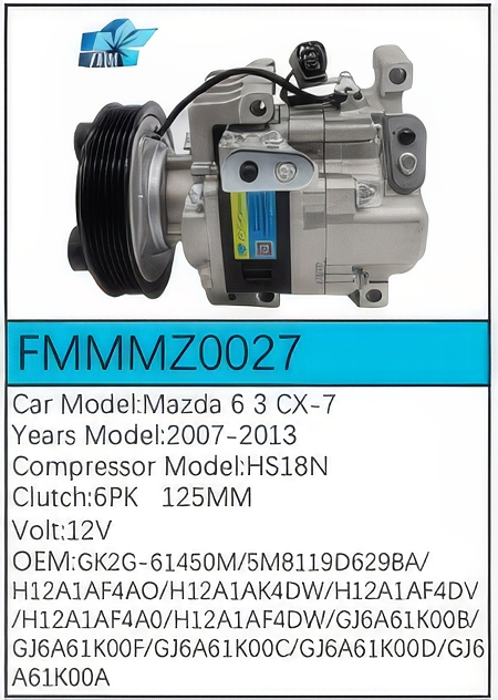 PartzBiz CE: -Compressor for Mazda - FMMMZ0027 PartzBiz CE: -Compressor for Mazda - FMMMZ0027
