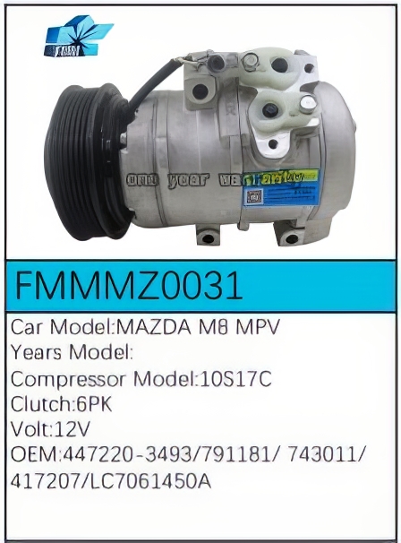 PartzBiz CE: -Compressor for Mazda - FMMMZ0031 PartzBiz CE: -Compressor for Mazda - FMMMZ0031