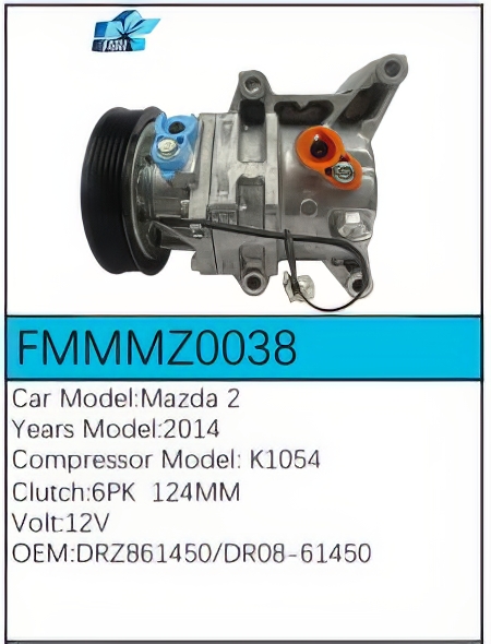 PartzBiz CE: -Compressor for Mazda - FMMMZ0038 PartzBiz CE: -Compressor for Mazda - FMMMZ0038