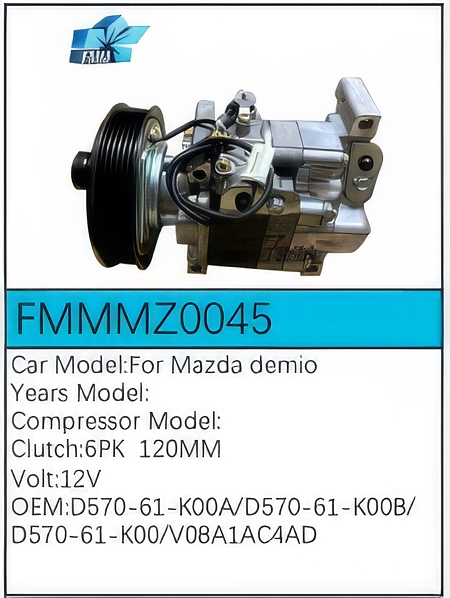PartzBiz CE: -Compressor for Mazda - FMMMZ0045 PartzBiz CE: -Compressor for Mazda - FMMMZ0045