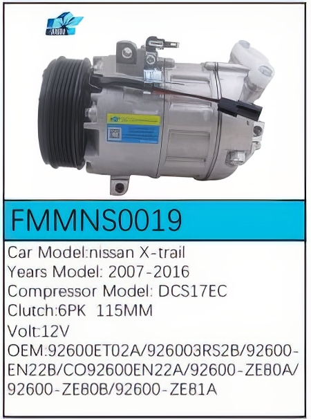 PartzBiz CE: -Compressor for Nissan - FMMNS0019 PartzBiz CE: -Compressor for Nissan - FMMNS0019