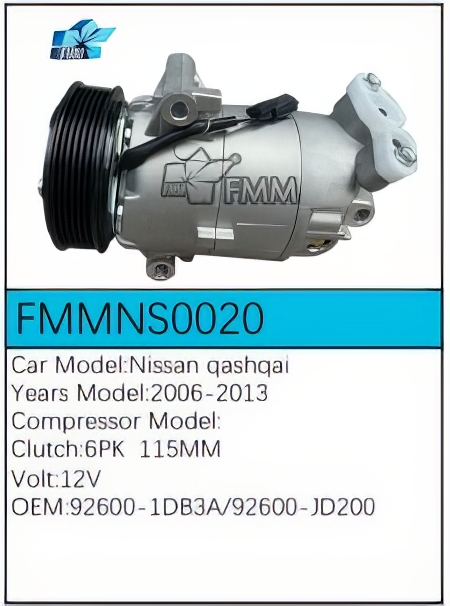 PartzBiz CE: -Compressor for Nissan - FMMNS0020 PartzBiz CE: -Compressor for Nissan - FMMNS0020