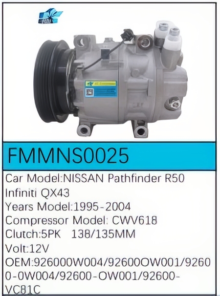 PartzBiz CE: -สำหรับคอมเพรสเซอร์ Nissan - FMMNS0025 PartzBiz CE: -สำหรับคอมเพรสเซอร์ Nissan - FMMNS0025