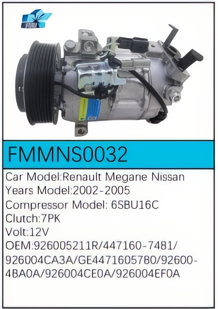 PartzBiz CE: -Compressor for Nissan - FMMNS0032 PartzBiz CE: -Compressor for Nissan - FMMNS0032