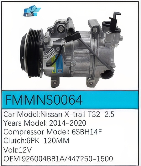 PartzBiz CE: -Compressor for Nissan - FMMNS0064 PartzBiz CE: -Compressor for Nissan - FMMNS0064