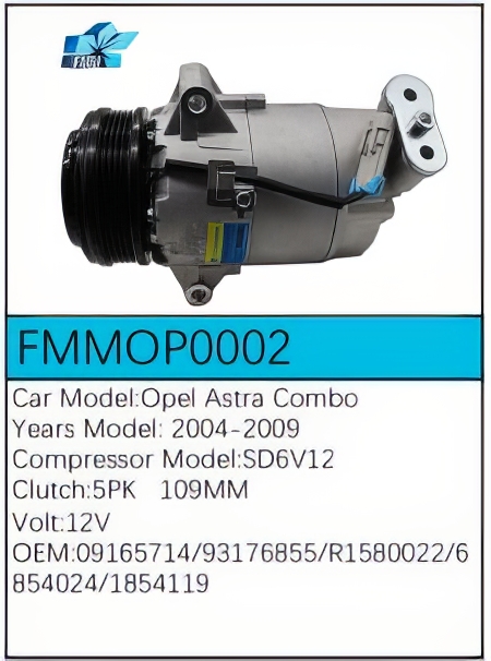 PartzBiz CE: -Compressor for Opel - FMMOP0002 PartzBiz CE: -Compressor for Opel - FMMOP0002