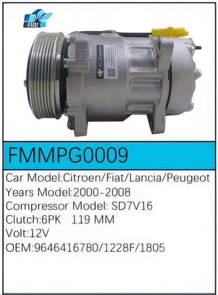 PartzBiz CE: -สำหรับคอมเพรสเซอร์ Citroën - FMMPG0009 PartzBiz CE: -สำหรับคอมเพรสเซอร์ Citroën - FMMPG0009
