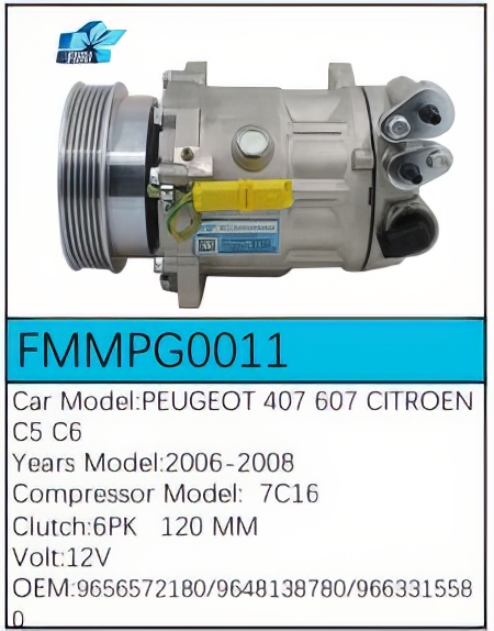 PartzBiz CE: -Compressor for Peugeot - FMMPG0011 PartzBiz CE: -Compressor for Peugeot - FMMPG0011