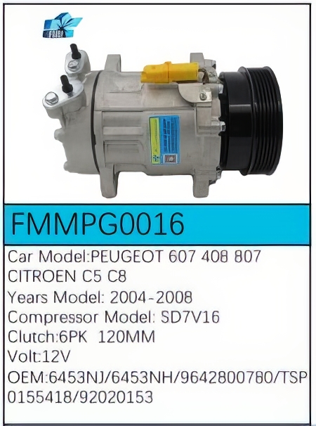 PartzBiz CE: -Compressor for Peugeot - FMMPG0016 PartzBiz CE: -Compressor for Peugeot - FMMPG0016