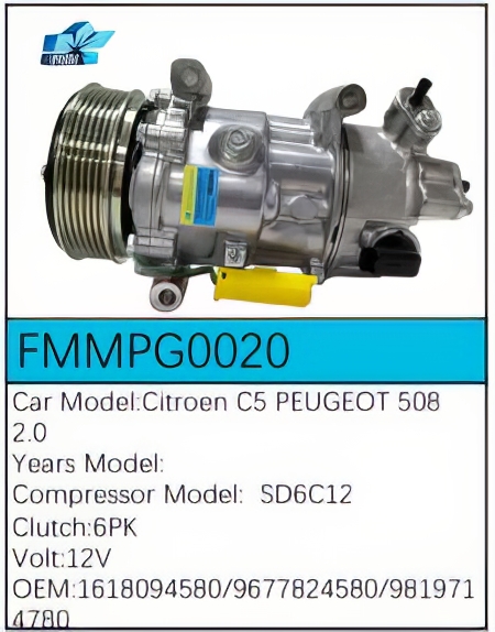 PartzBiz CE: -Compressor for Peugeot - FMMPG0020 PartzBiz CE: -Compressor for Peugeot - FMMPG0020