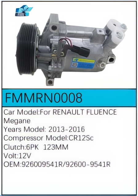 PartzBiz CE: -สำหรับคอมเพรสเซอร์ Renault - FMMRN0008 PartzBiz CE: -สำหรับคอมเพรสเซอร์ Renault - FMMRN0008