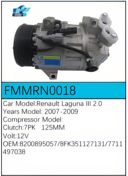 PartzBiz CE: -สำหรับคอมเพรสเซอร์ Renault - FMMRN0018 PartzBiz CE: -สำหรับคอมเพรสเซอร์ Renault - FMMRN0018