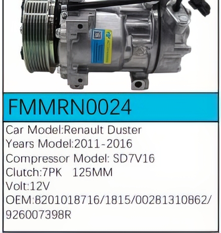 PartzBiz CE: -สำหรับคอมเพรสเซอร์ Renault - FMMRN0024 PartzBiz CE: -สำหรับคอมเพรสเซอร์ Renault - FMMRN0024