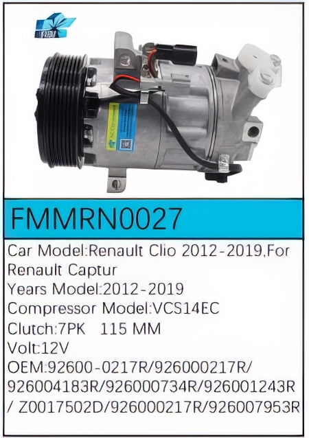 PartzBiz CE: -สำหรับคอมเพรสเซอร์ Renault - FMMRN0027 PartzBiz CE: -สำหรับคอมเพรสเซอร์ Renault - FMMRN0027