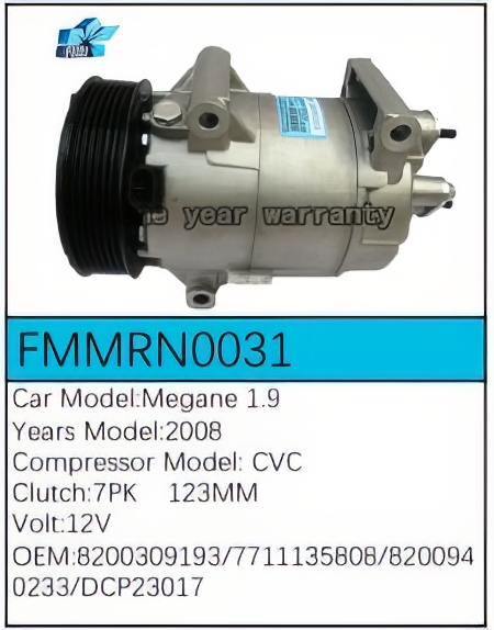 PartzBiz CE: -สำหรับคอมเพรสเซอร์ Renault - FMMRN0031 PartzBiz CE: -สำหรับคอมเพรสเซอร์ Renault - FMMRN0031