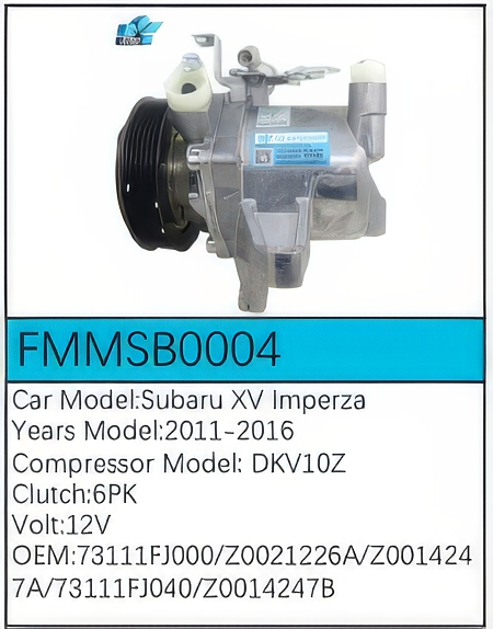 PartzBiz CE: -สำหรับคอมเพรสเซอร์ Subaru - FMMSB0004 PartzBiz CE: -สำหรับคอมเพรสเซอร์ Subaru - FMMSB0004
