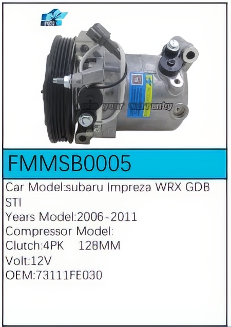 PartzBiz CE: -สำหรับคอมเพรสเซอร์ Subaru - FMMSB0005 PartzBiz CE: -สำหรับคอมเพรสเซอร์ Subaru - FMMSB0005