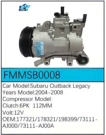 PartzBiz CE: -Compressor for Subaru - FMMSB0008 PartzBiz CE: -Compressor for Subaru - FMMSB0008