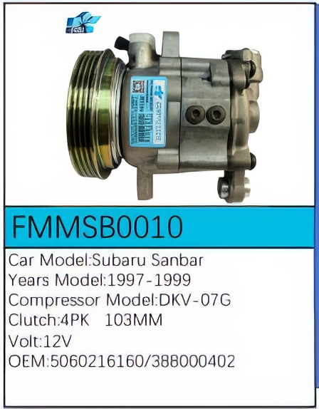 PartzBiz CE: -Compressor for Subaru - FMMSB0010 PartzBiz CE: -Compressor for Subaru - FMMSB0010