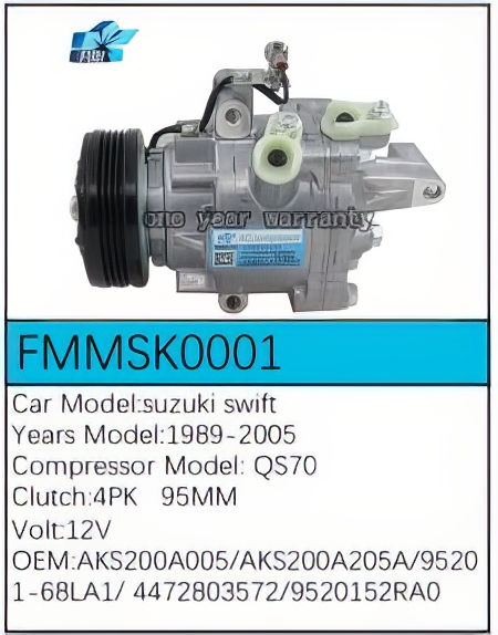 PartzBiz CE: -Compressor for Suzuki - FMMSK0001 PartzBiz CE: -Compressor for Suzuki - FMMSK0001